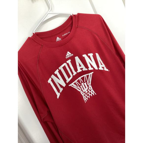 Adidas Men's Climalite Indiana Hoosiers IU Basketball Pullover Tee Shirt Small - Picture 2 of 7